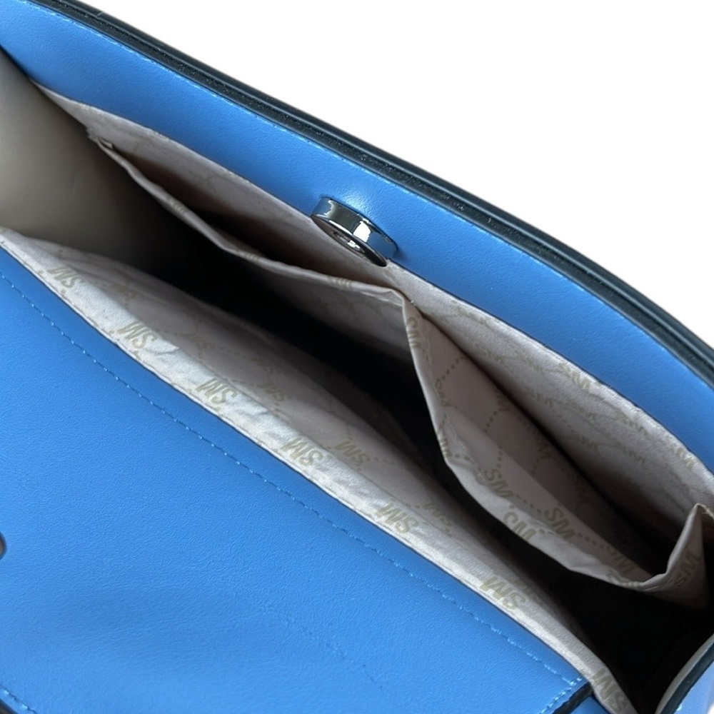 Steve Madden Bevelyn Satchel Blue Purse NWT - Picture 11 of 16